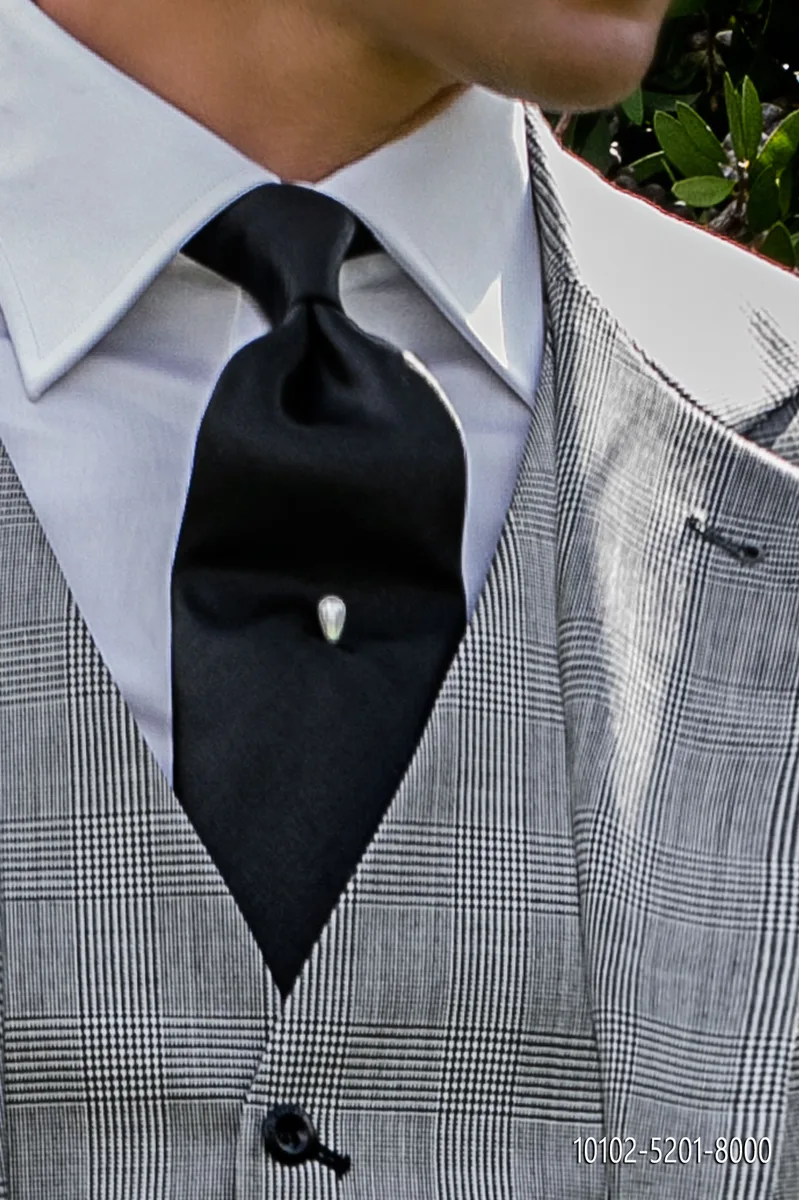 Black satin tie