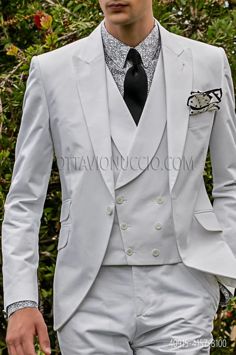 Hemd mit modernem Kragen und schwarzem Paisley-Muster