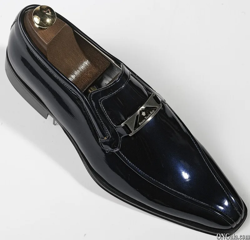 Blue Patent Leather Shoes