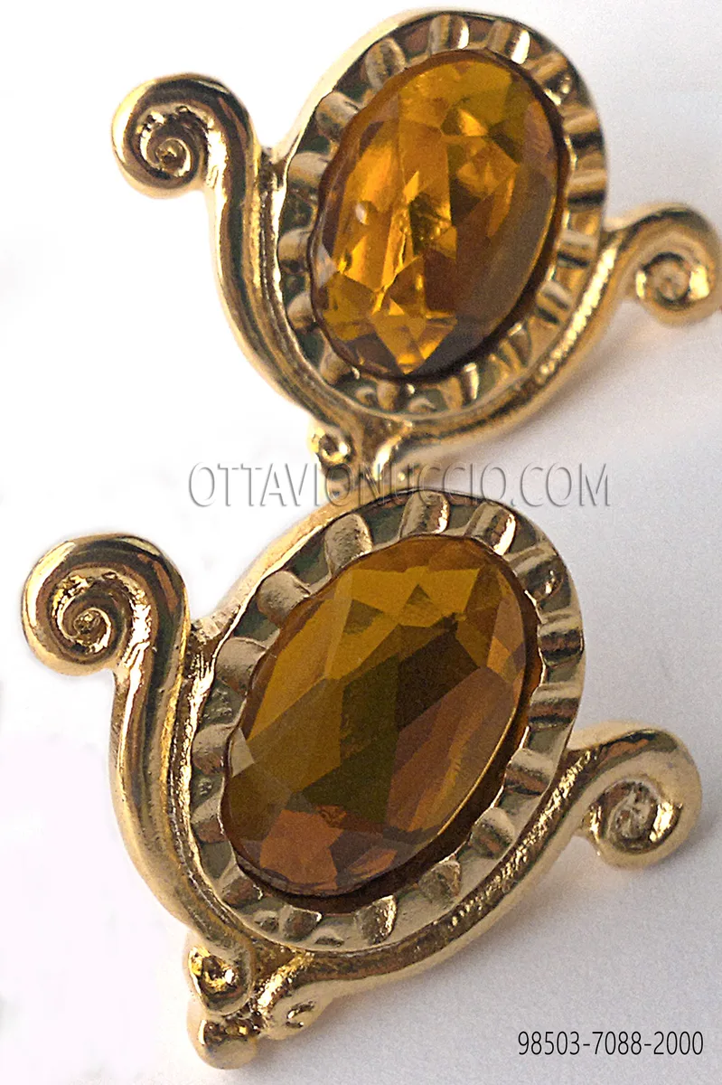 Gold-Tone Drop-Shaped Cufflinks
