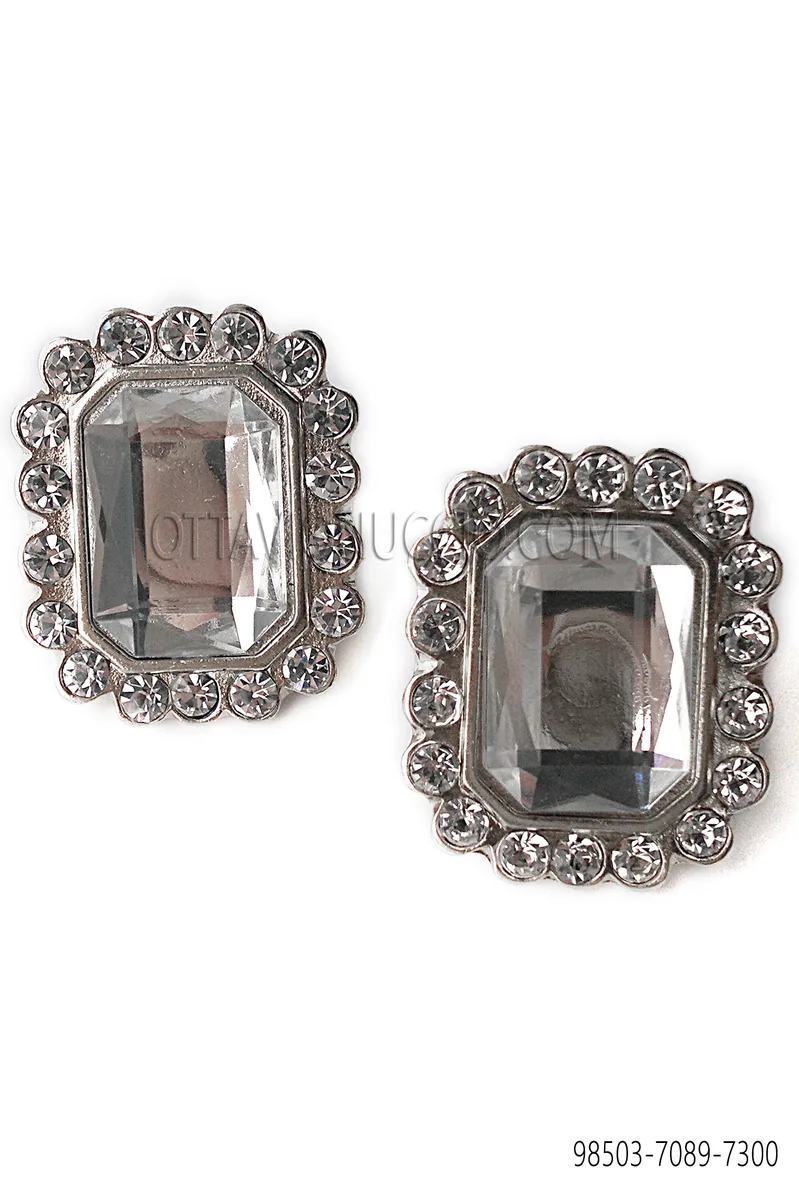 Gemelli rettangolari nichel pietra crystal