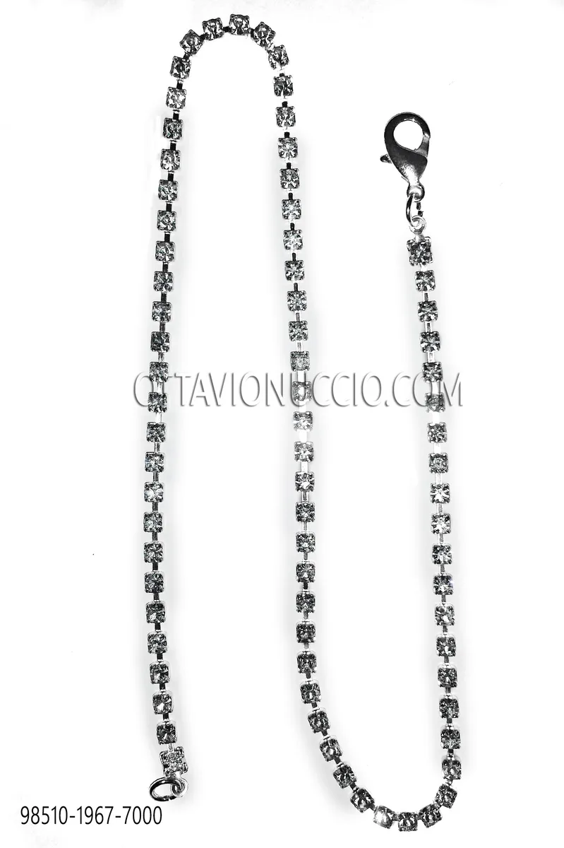 Catenina canna fucile con strass crystal
