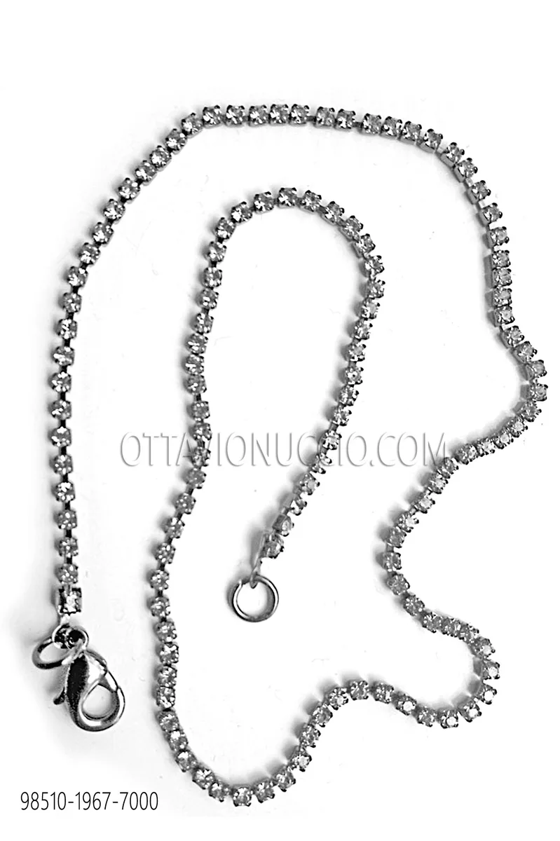 Catenina canna fucile con strass crystal