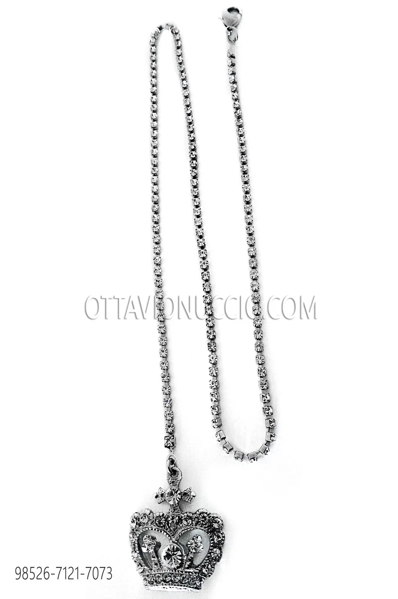 Catenina con pendente corona argento
