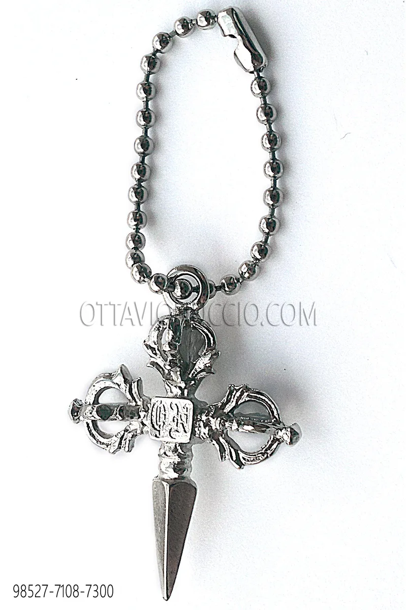 Pendente croce gotica nichel