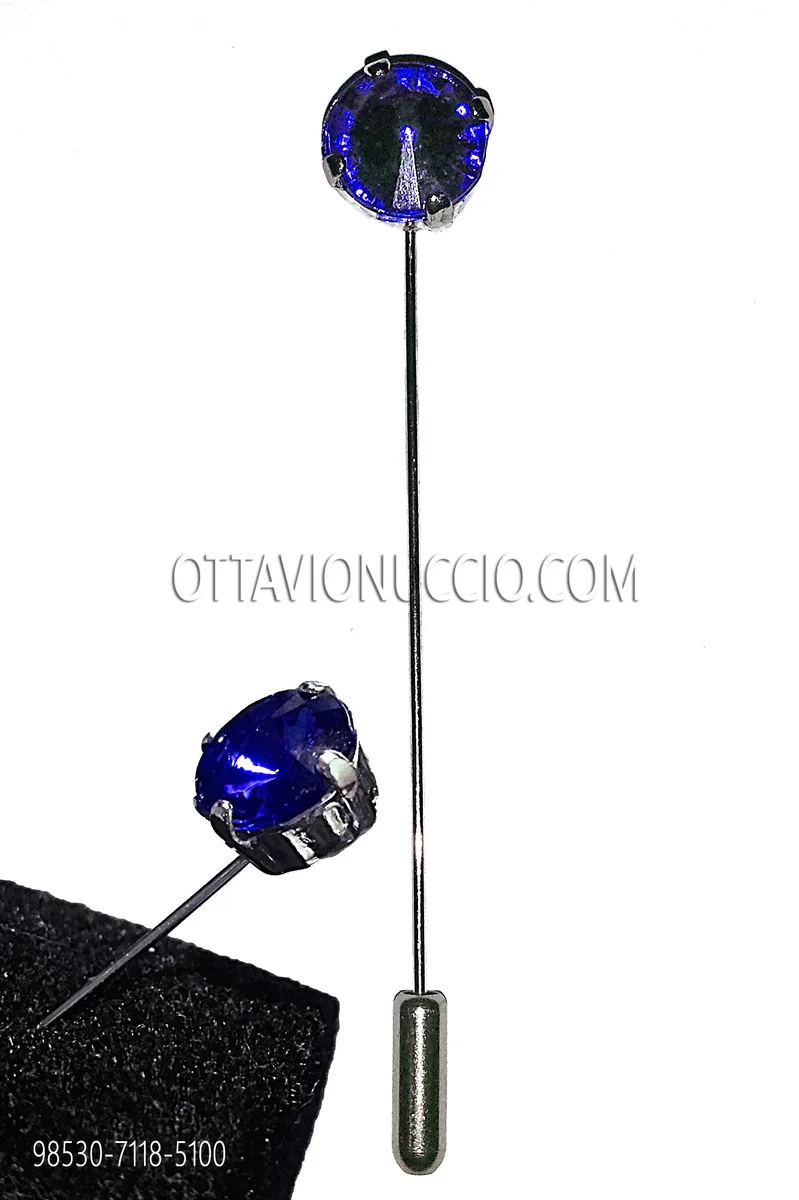 Sapphire Blue Jewel Tie Pin