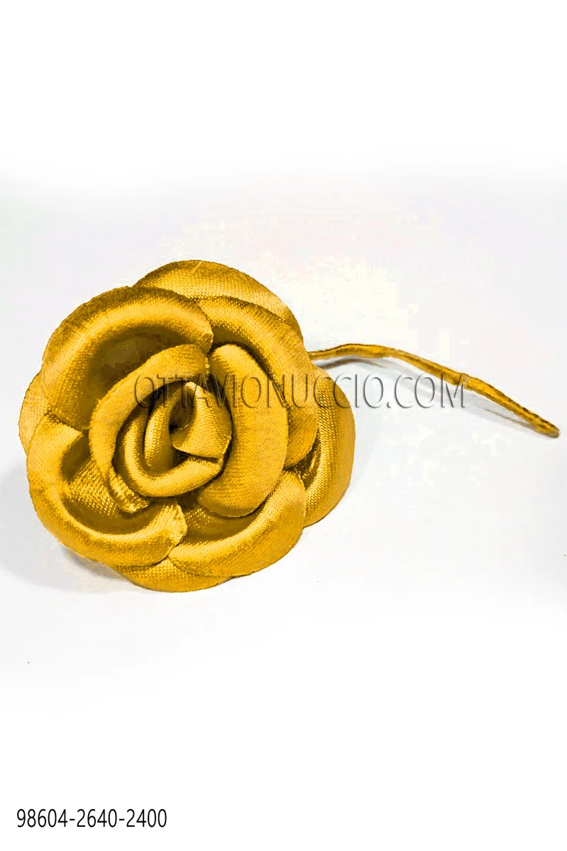 Fiore in raso oro