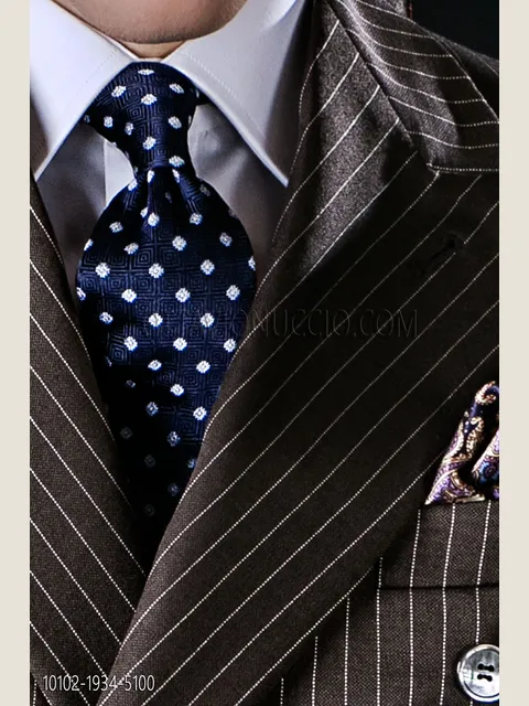 Tie in blue pure silk with floral micro-patterns