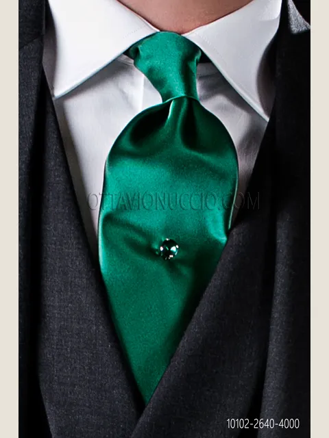 Green Satin Tie