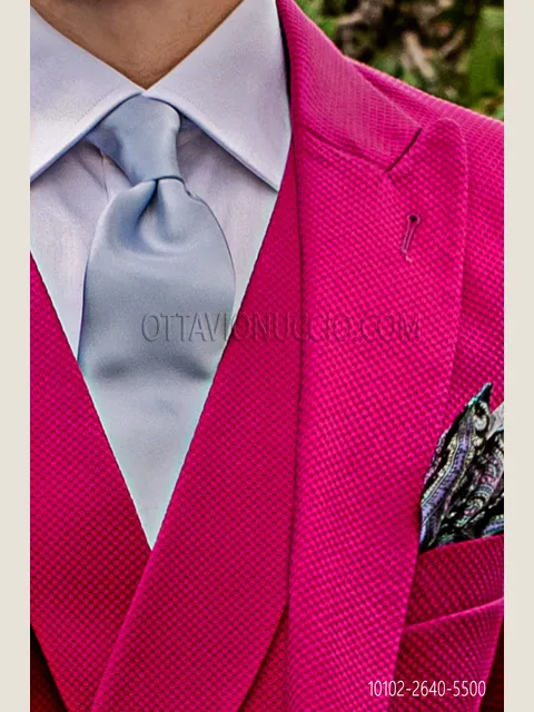 Sky blue satin tie