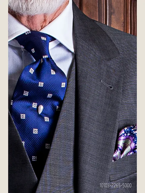 Tie in printed silk