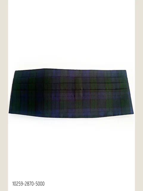 4-pleat cummerbund in pure silk tartan