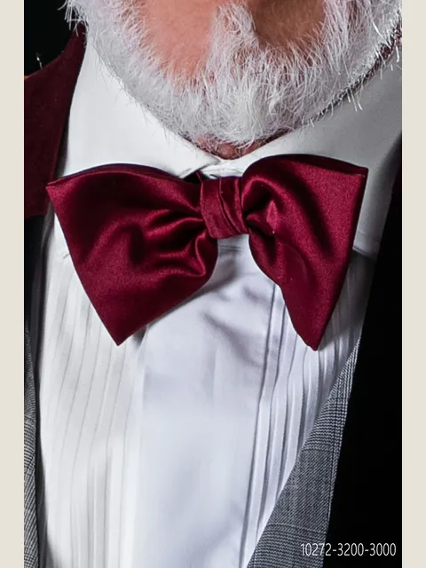Bow tie in burgundy silk