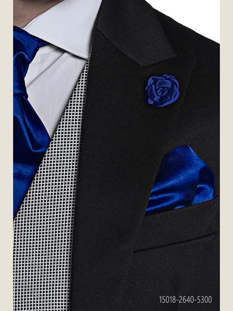Electric blue satin handkerchief