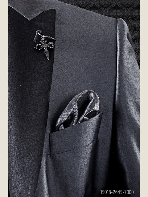 Grey Lurex Handkerchief