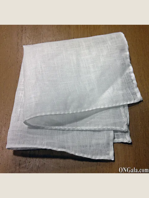 Handkerchief in white linen
