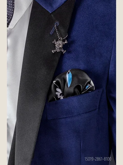 Flower printed silk handkerchief