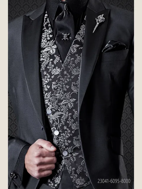 Jacquard Silk Asymmetric Waistcoat