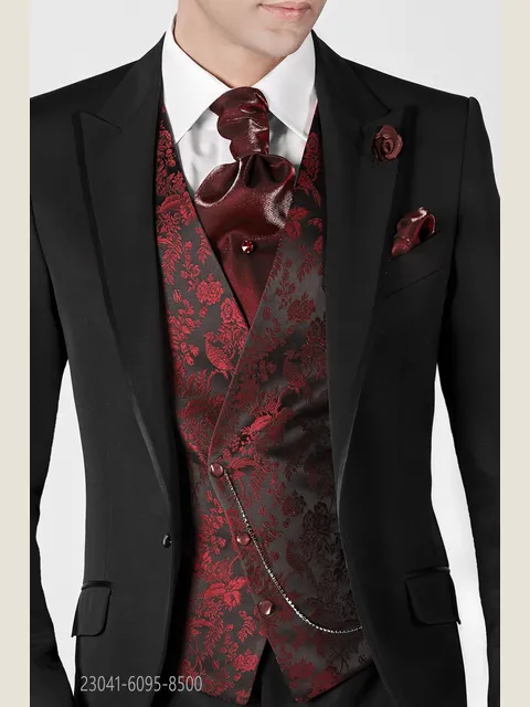 Jacquard Silk Asymmetric Waistcoat