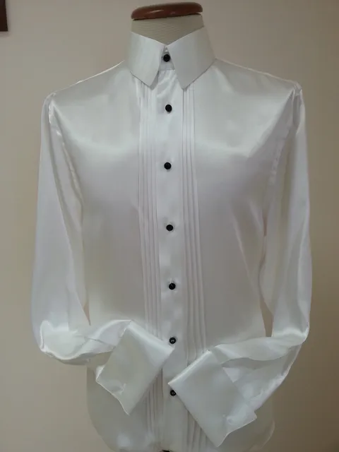 White Shirt with Pleated Detail