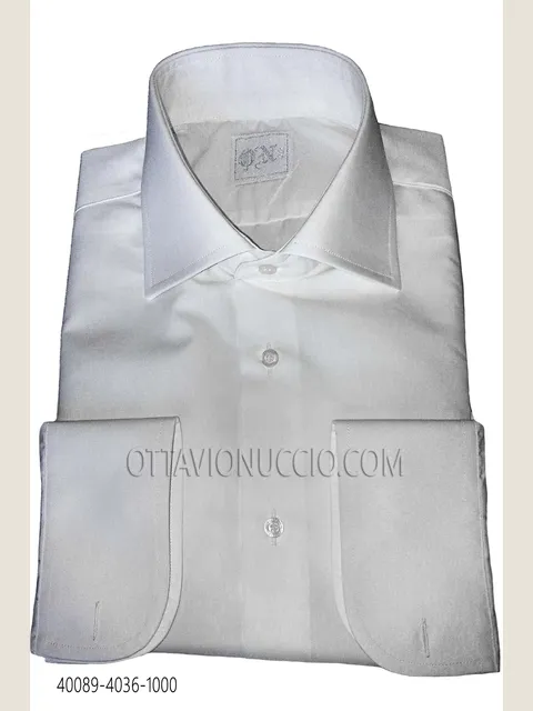 Shirt in white polycotton