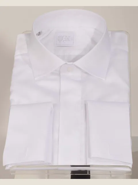 Shirt in white polycotton