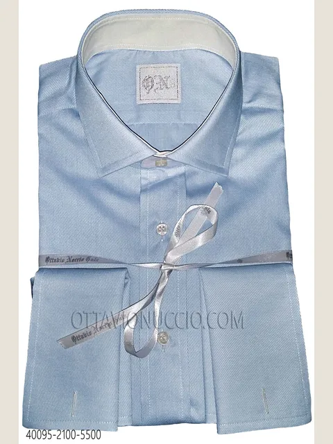 Cotton Poplin Shirt in Sky Blue