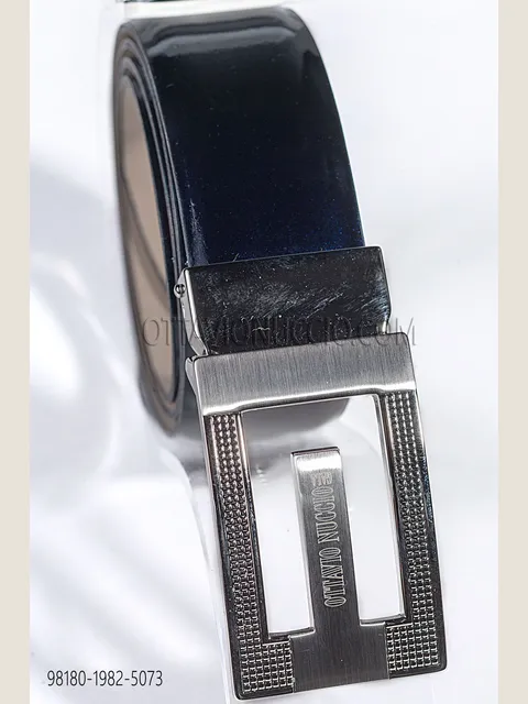 Blue Patent Leather Belt