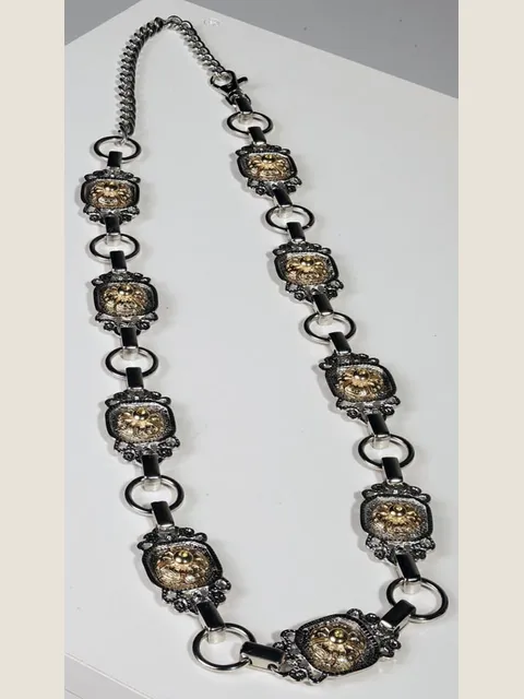 Metal belt with nickel finish