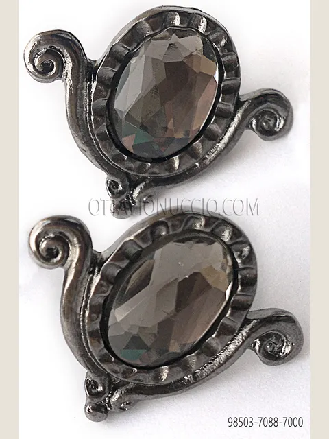 Gunmetal Grey Drop-Shaped Cufflinks