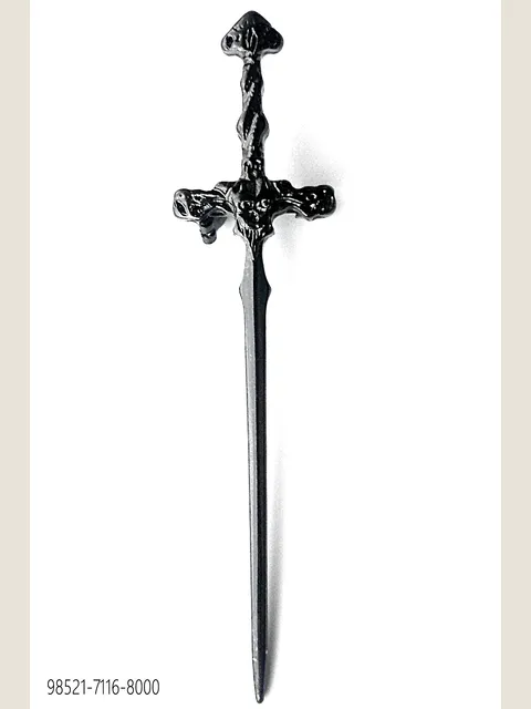 Gunmetal Grey Sword Brooch