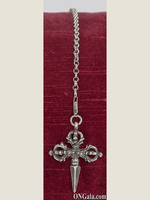 Chain with small sword pendant in silver