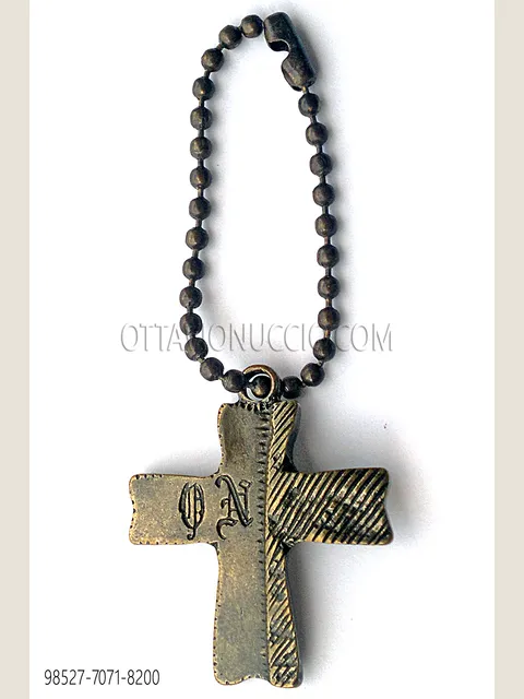 Cross pendant in old gold
