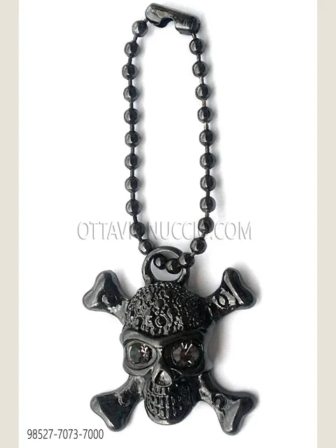 Gunmetal Grey Skull-Shaped Pendant