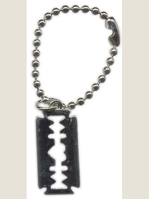 Nickel blade shaped pendant