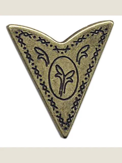 Shirt collar tips in antique gold