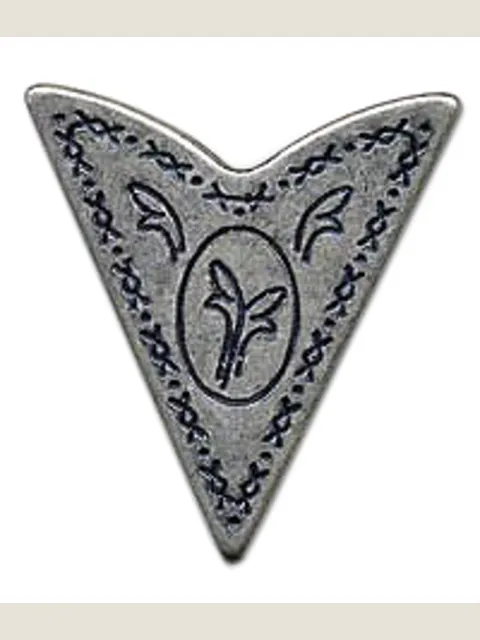 Shirt collar tips in nickel