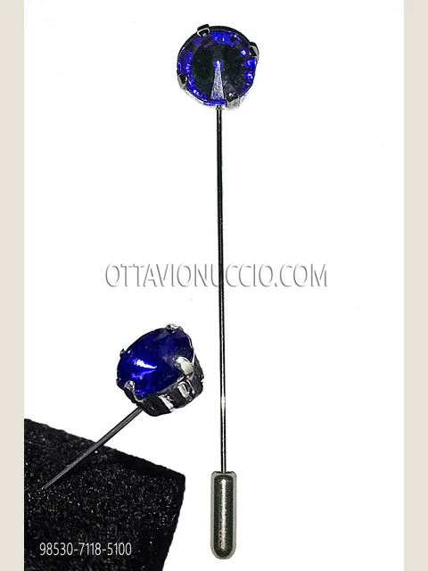 Sapphire Blue Jewel Tie Pin
