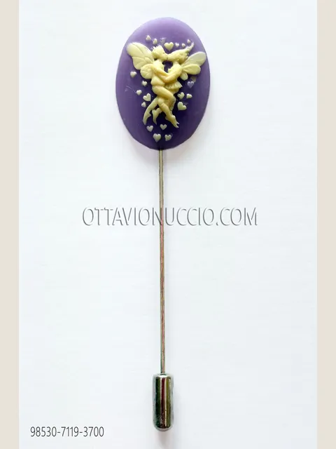 Purple Cameo Tie Pin