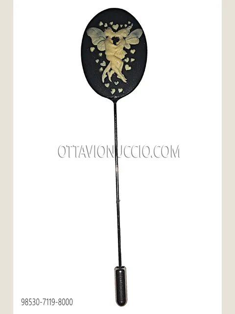 Black Cameo Tie Pin