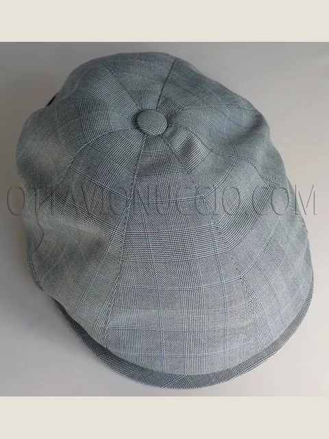 Prince of Wales check flat cap