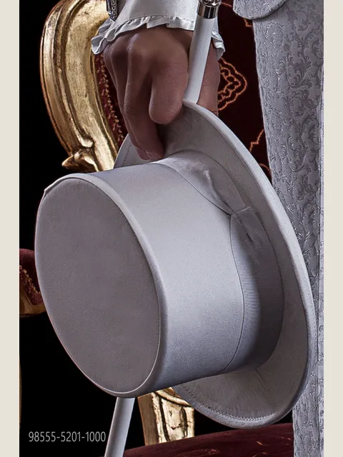 White Satin Top Hat