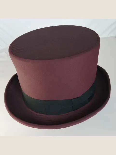 Red wool blend top hat