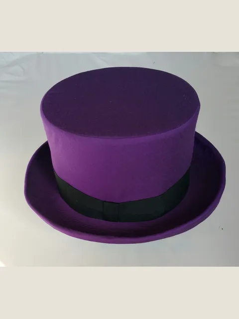 Purple wool blend top hat