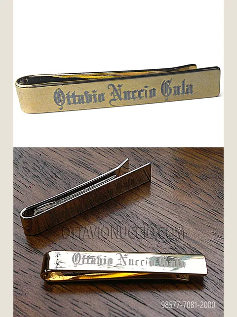 Gold-tone tie clip