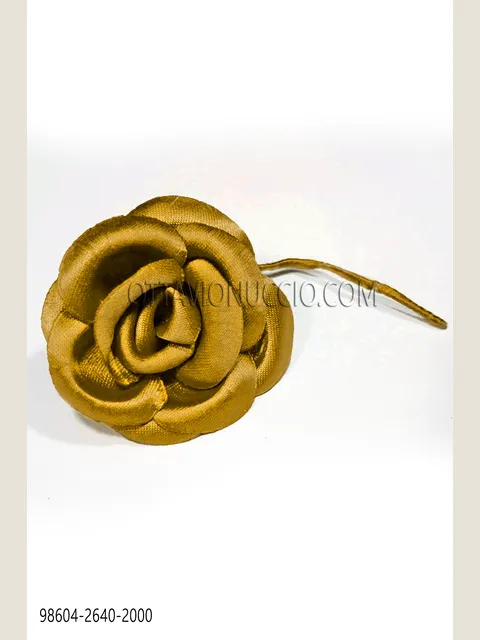 Flower in mustard satin