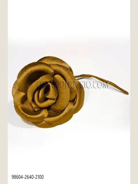 Dark Gold-Tone Satin Flower
