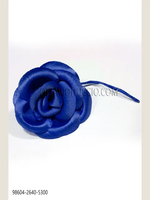 Royal blue satin flower