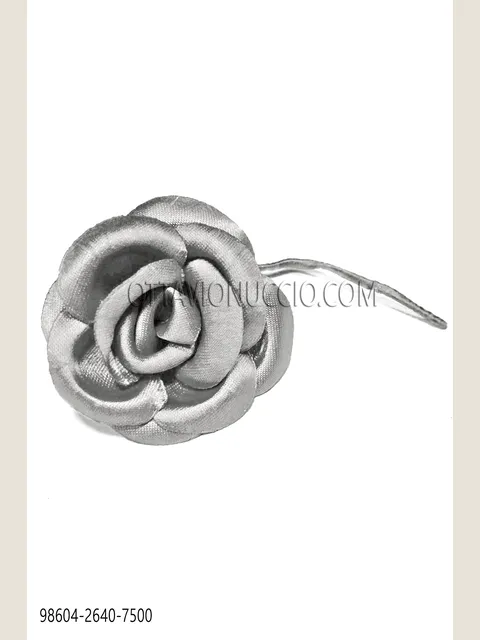 Pearl Grey Satin Flower
