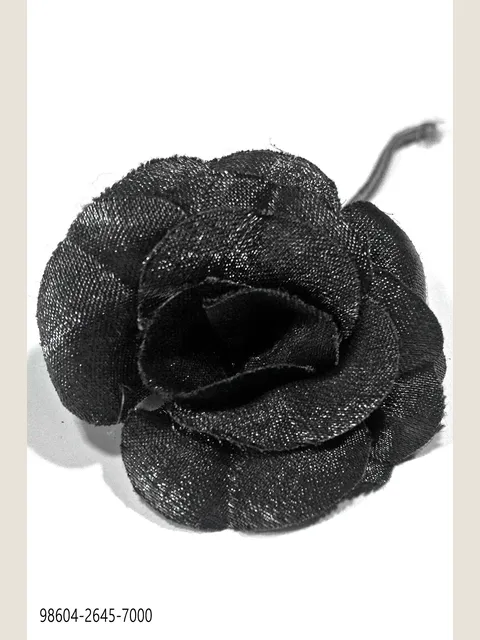 Dark grey lurex flower